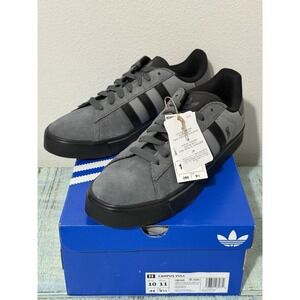 Adidas Campus VULC Men's Sneakers Size 10 Grey Black Stripes NIB OUTOFSTOCK